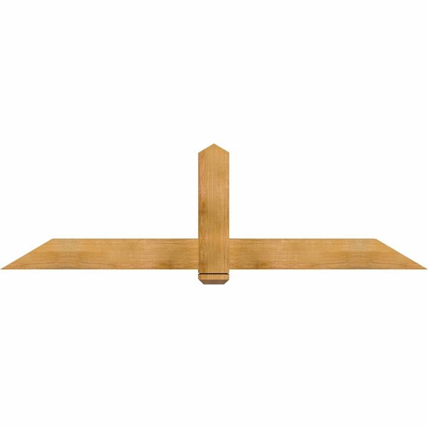 Ekena Millwork Eugene Rough Sawn Timber Gable Bracket, Western Red Cedar, 84"W x 24"H x 4"D x 6"F, 7/12 Pitch GBW084X24X0406EUG00RWR - main